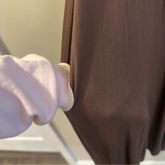 Soma Fairycore Earthcore Brown Flowy Maxi Dress Empire Waist Size S - Picture 8 of 14